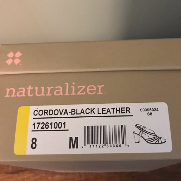 π2xHPπNIB Black Leather Slingback Naturalizer 8M - Picture 7 of 7